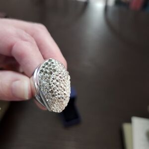Silver and Crystal Statement Ring
